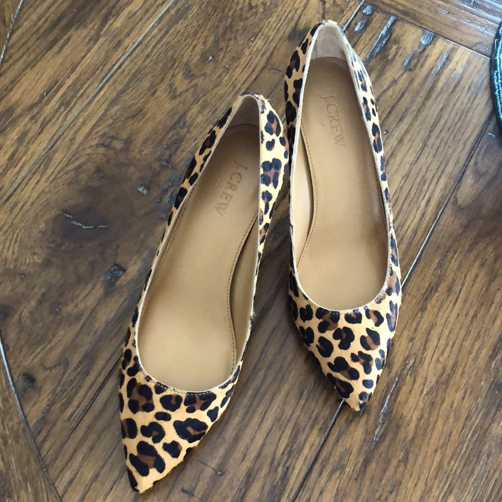 J Crew animal print heels